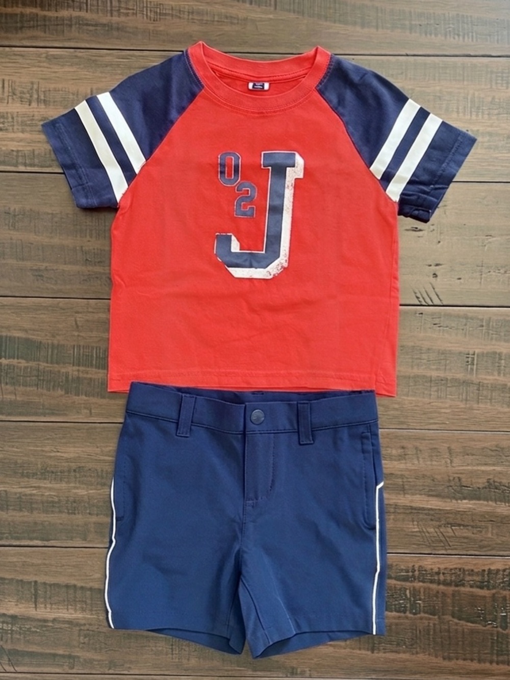 Janie and Jack Sporty Prep T-Shirt and Shorts Outfit NEW